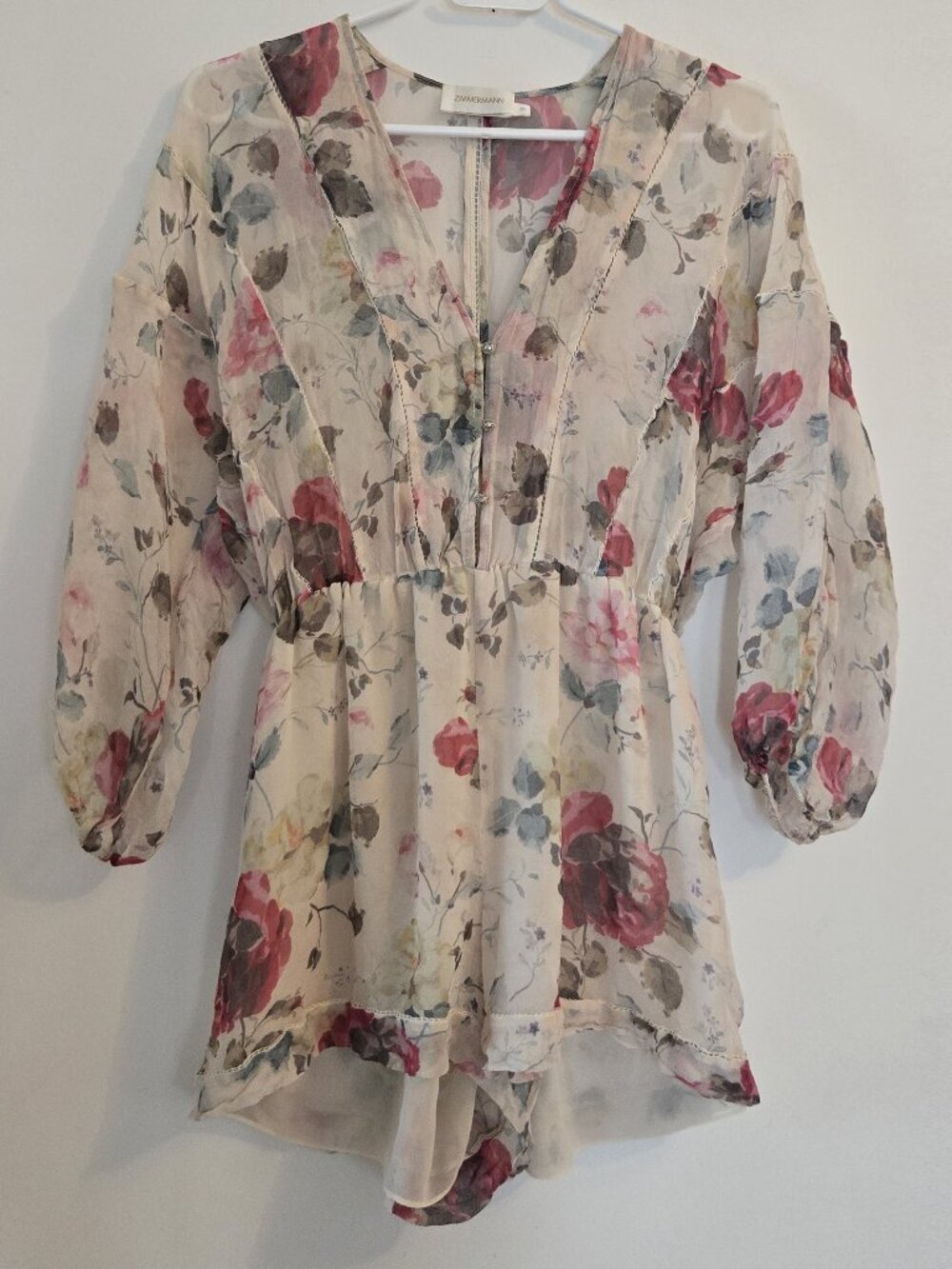 Zimmermann Mischief Ladder Playsuit Romper Size 0 XS Stained - Picture 3 of 8